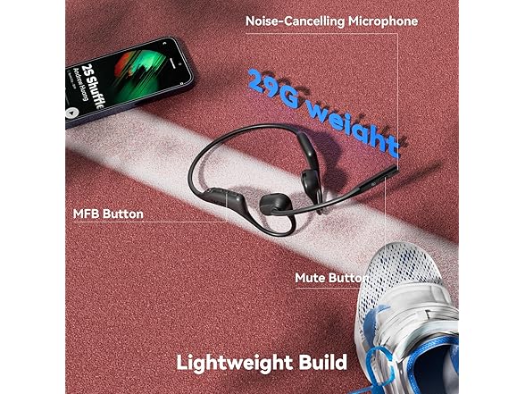 LEVN Open Ear Headphones with Mic