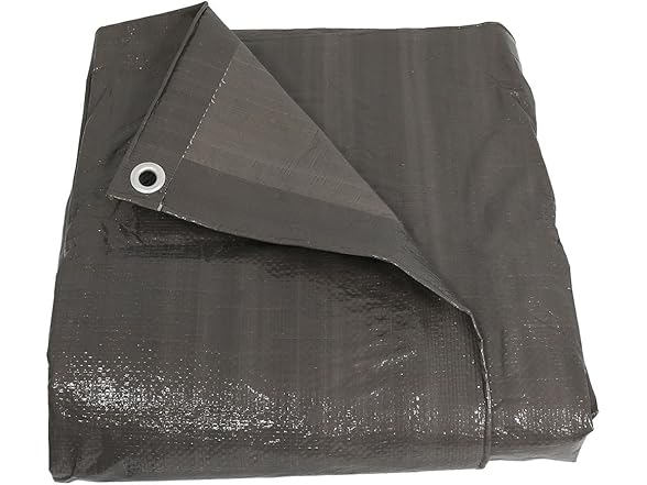 Sunnydaze 9 x 12 Foot Plastic Reversible Tarp, Gray