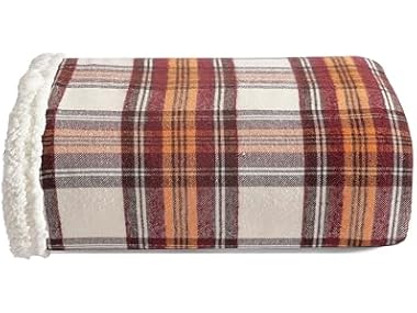 $14.99, Was $34.99, 57% Off! Eddie Bauer - Blanket, (Edgewood Plaid Red) dealfomo