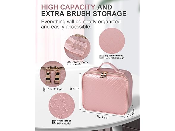 MAFYIY Travel Makeup Bag with LED Mirror