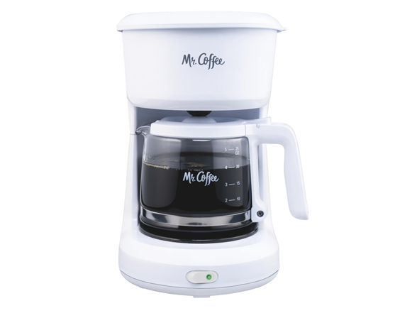 Mr. Coffee 5-Cup White Switch Coffee Maker