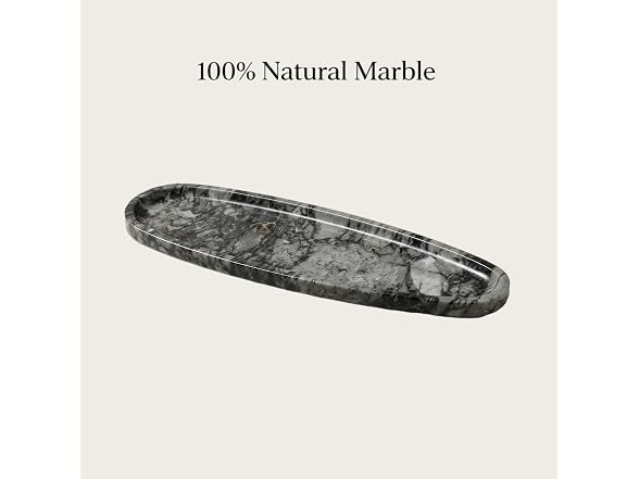 Natural Marble Vanity Tray, 16.6"x4.6"