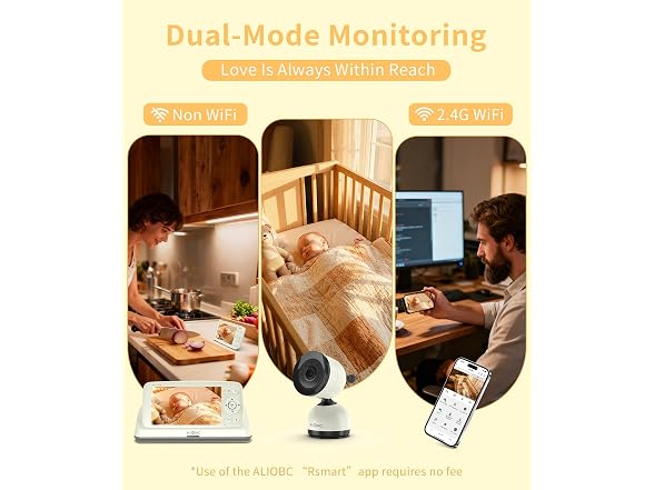 ALIOBC Baby Monitor W/ Camera and Audio