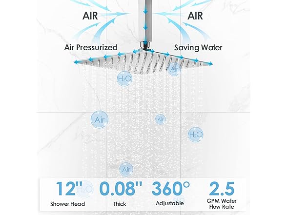 Shower System with Body Jets: EVERSTEIN, Brushed Nickel