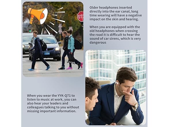gidosha Open Ear Clip Bone Conduction Headphones