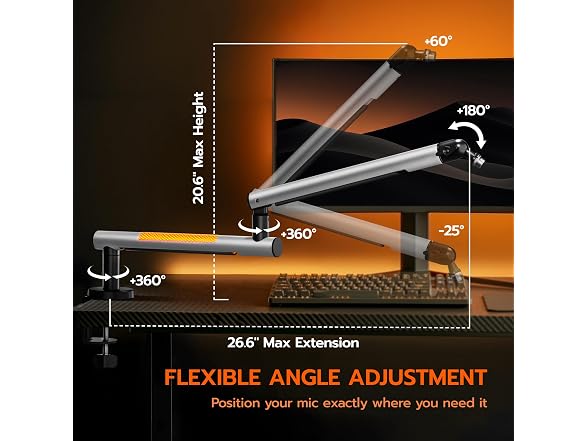 ARES WING Aluminum Low Profile Mic Arm