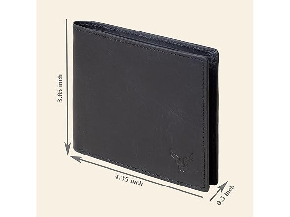 Real Leather Mens RFID Bifold Wallet