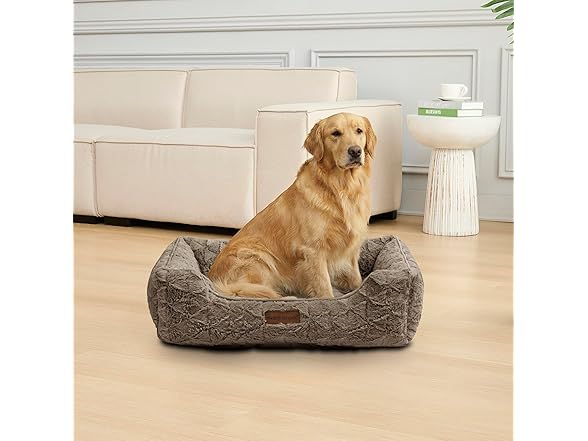 Modern Threads Ultra Soft Plush Pet Bed, Brown