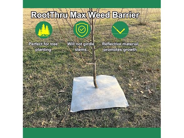 RootThru Max Weed Barrier 3x3ft 10-Pack