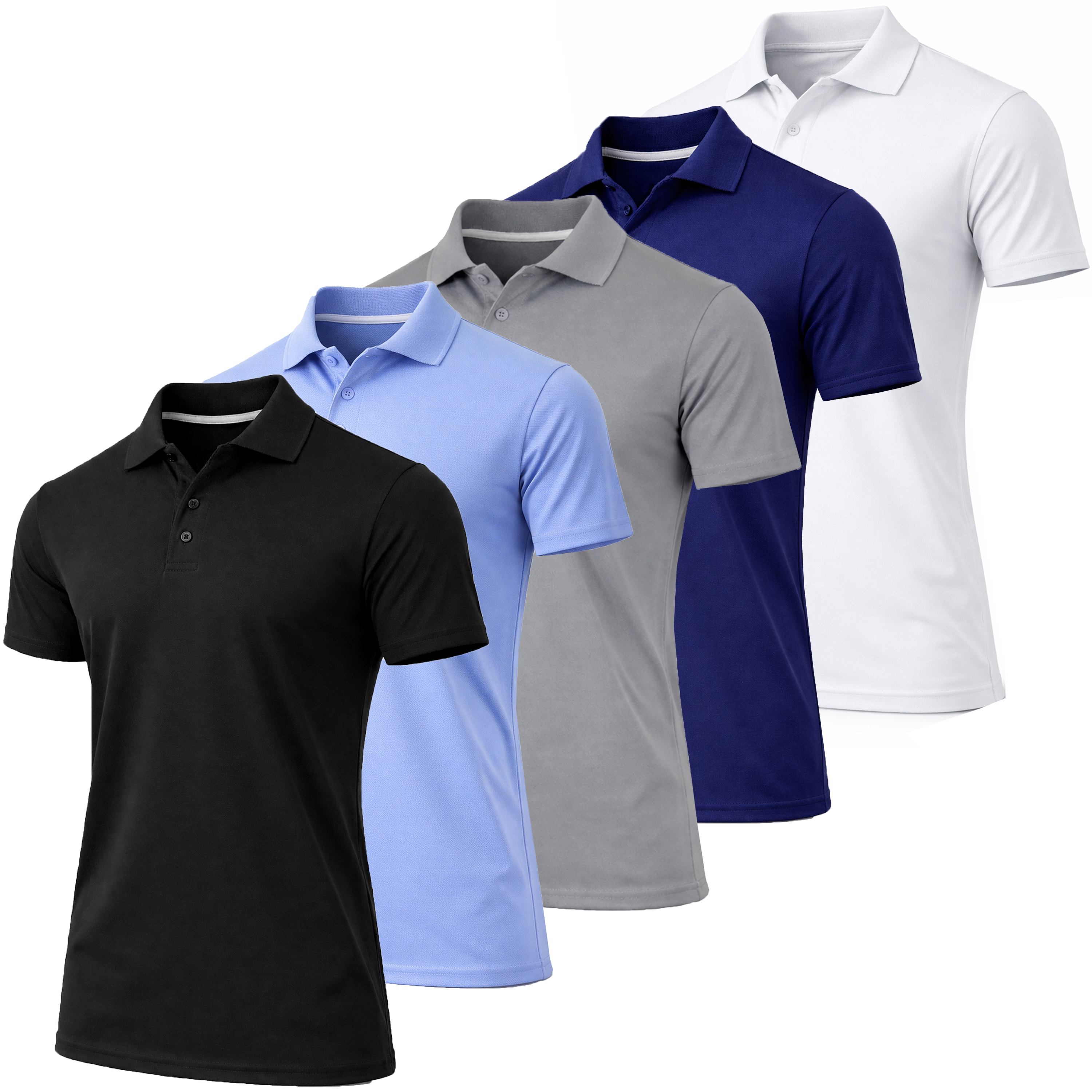 5Pk Mens S/S Performance Polo - Gallery 7