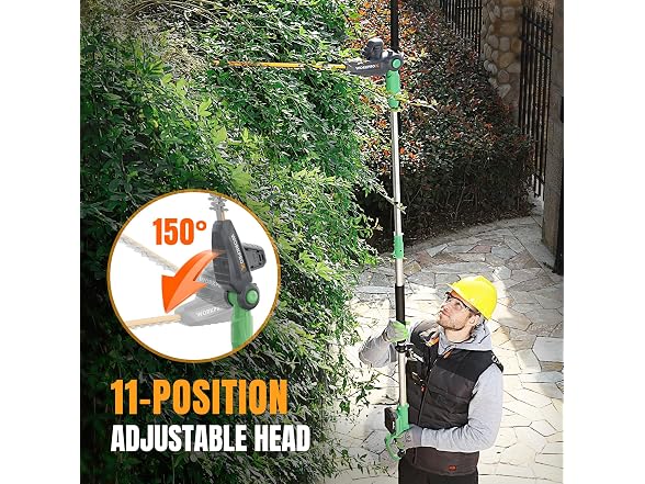 WORKPROX 20V Cordless Pole Hedge Trimmer
