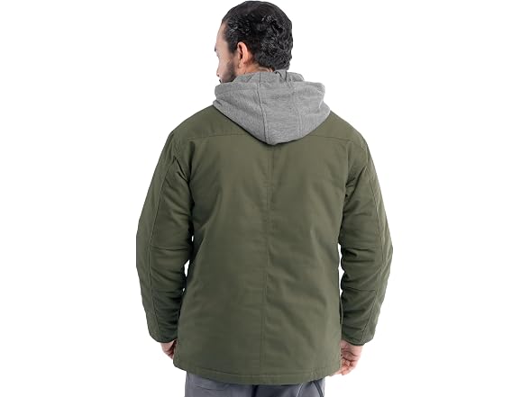 Wrangler Men (M) Hooded Quilted Shirt Jacket