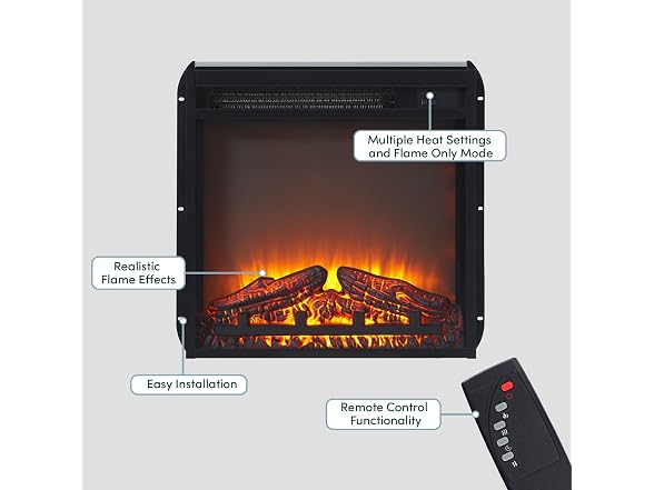 Walker Edison Chloe TV Stand Fireplace