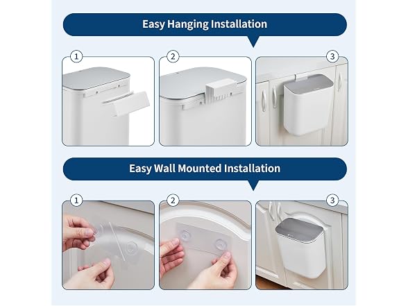 Compost Bin Kitchen for Countertop or Under Sink,2.4 White
