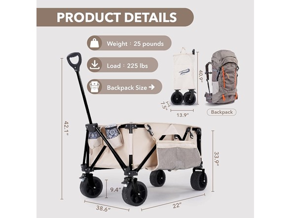 Camphor Designs Collapsible Folding Wagon