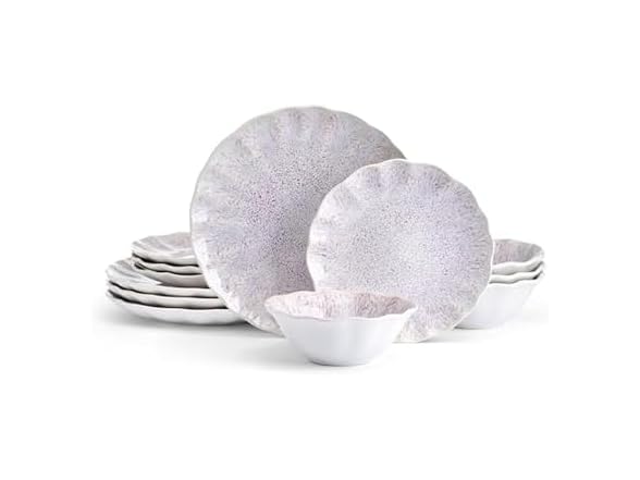Mikasa Isla Hand Crafted 12 Piece Plates Bowls Dinnerware Set