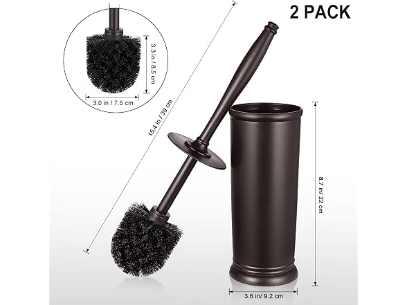 HAMITOR Bronze Toilet Bowl Brush Holder Set - Gallery 7