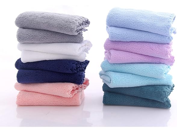 16 Pack Coral Fleece Baby Washcloths