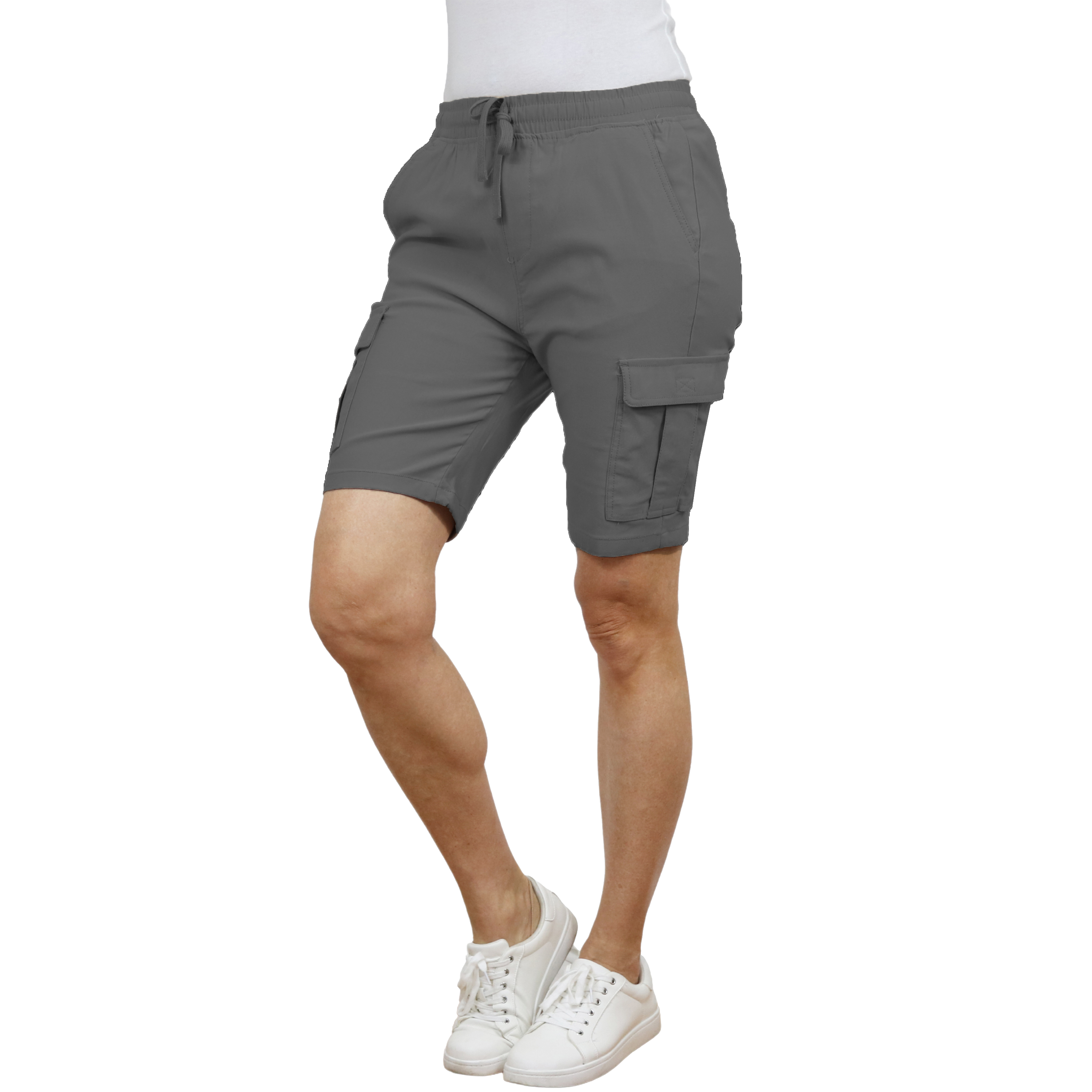 Womens Super Stretch Cargo Shorts - Gallery 17