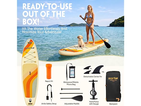 PORTAL Beige Inflatable Paddle Board 10'6"