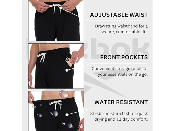 Reebok Mens Swim Trunks