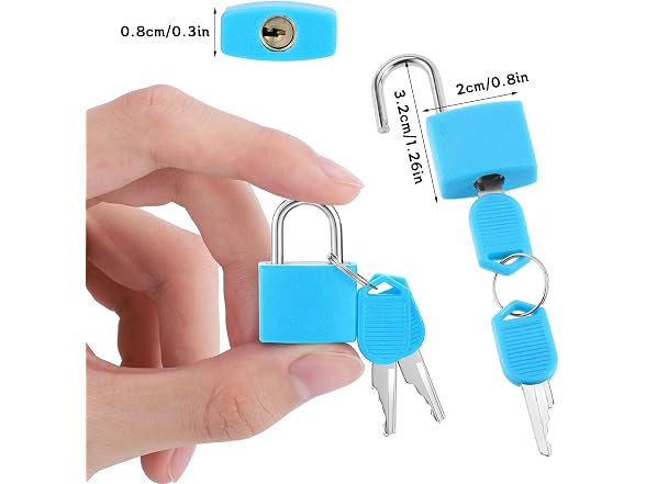 Pimoys 6 Pcs Multicolor Small Luggage Locks Ke