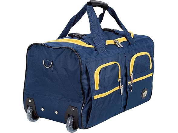 Rockland Rockland Rolling Duffel Bag, Navy, 40-Inch