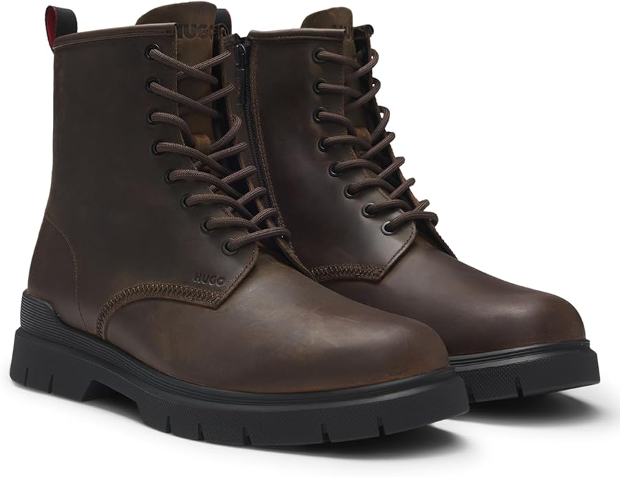 HUGO Ryan Smooth Leather Lace Up Boot - Gallery 3
