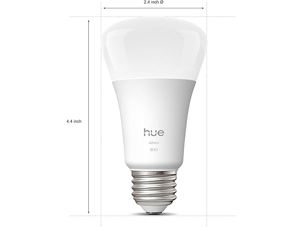 Philips Hue Smart LED A19 Bulb 4-Pack, Warm White