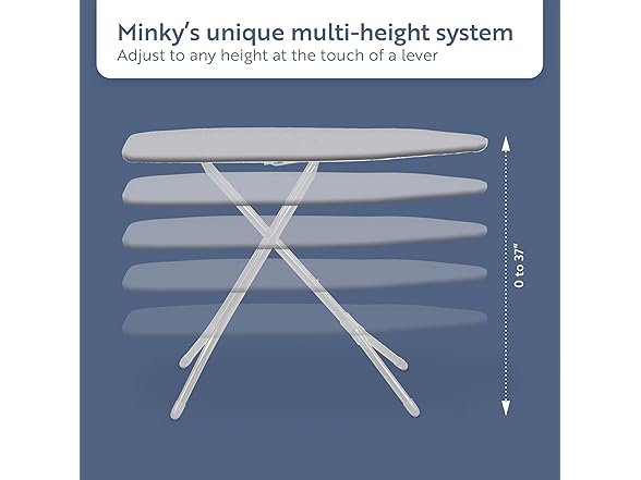 Minky 4-Leg Ironing Board 43x14 Grey