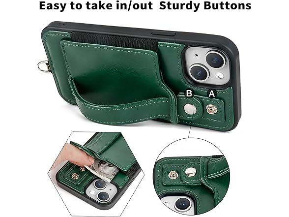 TOOVREN Wallet Case for iPhone 15 Case
