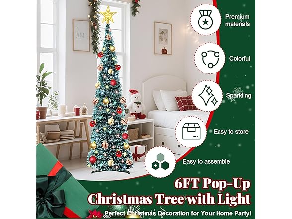 Abdtech Pop-Up Christmas Trees with Lights