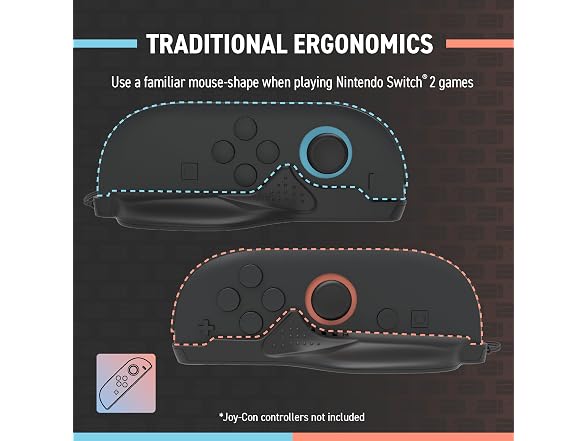 (2 Pack) Hyperkin Duo Ergonomic Mouse Grip for Joy Cons