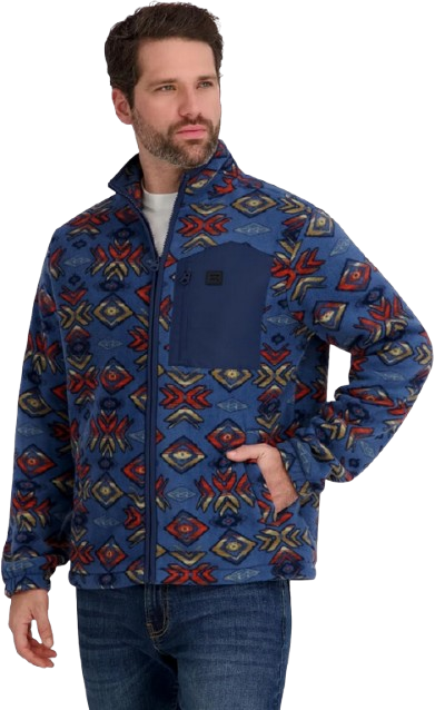 Billabong Mens Sherpa Bonded Fleece Aztec Jkt - Gallery 3