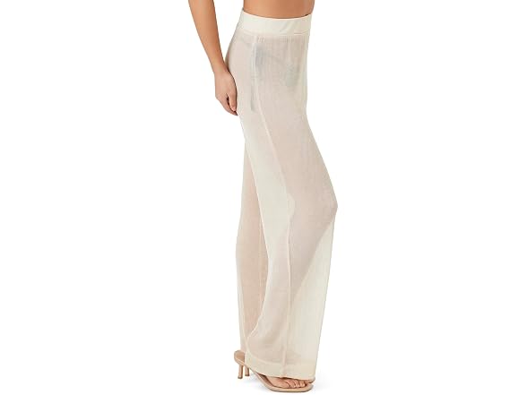 Forever 21 (XS) Sheer High-Rise Pants Sandshell