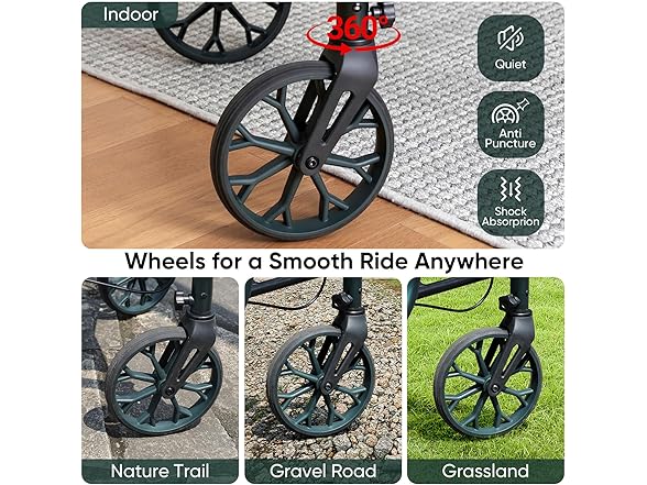 Foldable Rollator Walkers with Seat