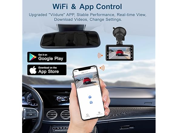 TTLITTLINY Dash Cam Front and Rear 2.5K+1080P FHD WiFi Dual Dash Camera