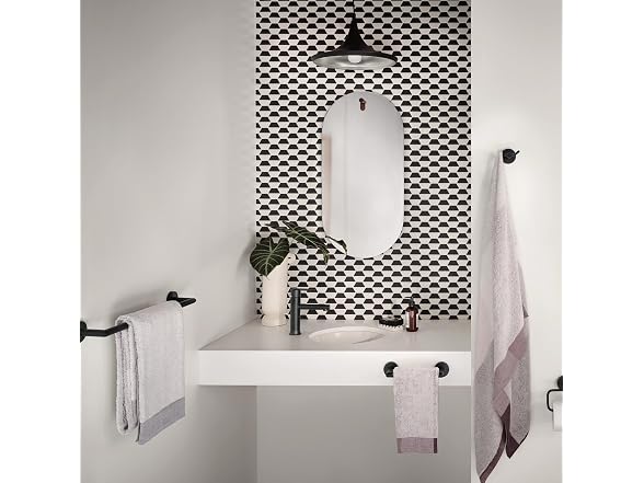 Moen Arlys Matte Black Modern Hand Towel Bar