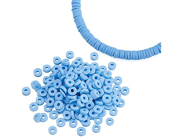 KISSITTY 1 Strand Light Sky Blue Flat Round