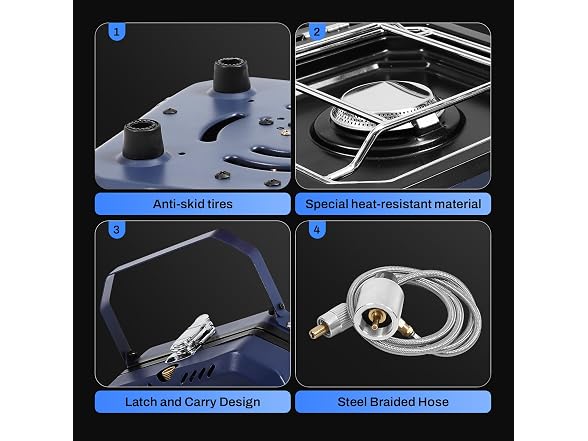 FAHKNS Propane Double Burner Camp Stove