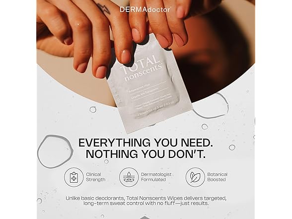 DERMAdoctor DR TN30 Antiperspirant Wipes 30 Pack