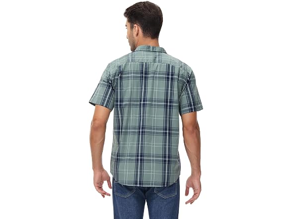 Mcedar Men (M) Slim Button Down Shirts Short Shirt