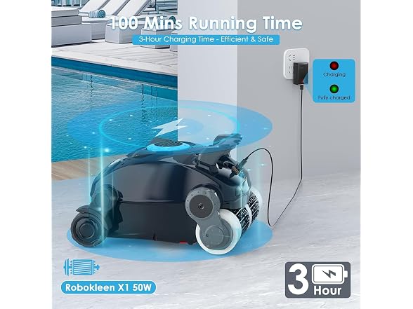 ROBOKLEEN Cordless Robotic Pool Vacuum