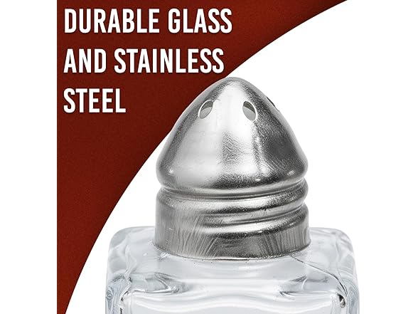Fun Express 1 3/4" 0.5 oz. Mini Salt & Pepper Glass Shakers - 12 Pieces