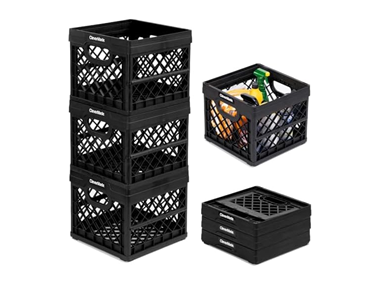 $17.99, Was $19.99, 10% Off! CleverMade Collapsible Milk Crates, 25L (Your Choice) dealfomo