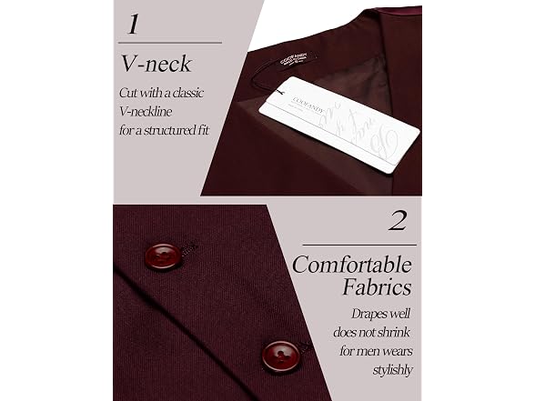 Coofandy Men (XL) Suit Vest Slim Business Vest
