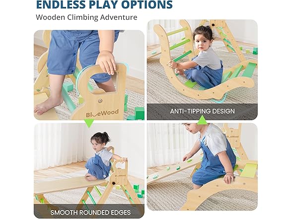 BlueWood Pikler Triangle Set Summer