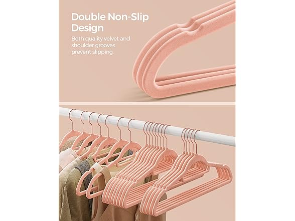 SONGMICS Velvet Hangers, Set of 50