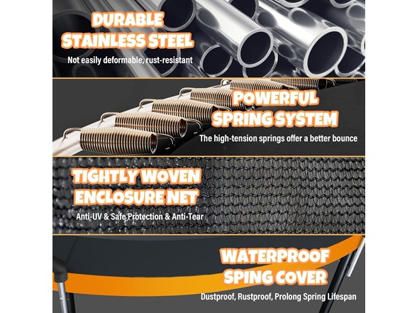 Kiivakii Trampoline 12FT Outdoor Trampoline