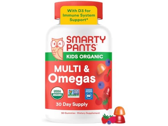SmartyPants Organic Kids Multivitamin Gummies: